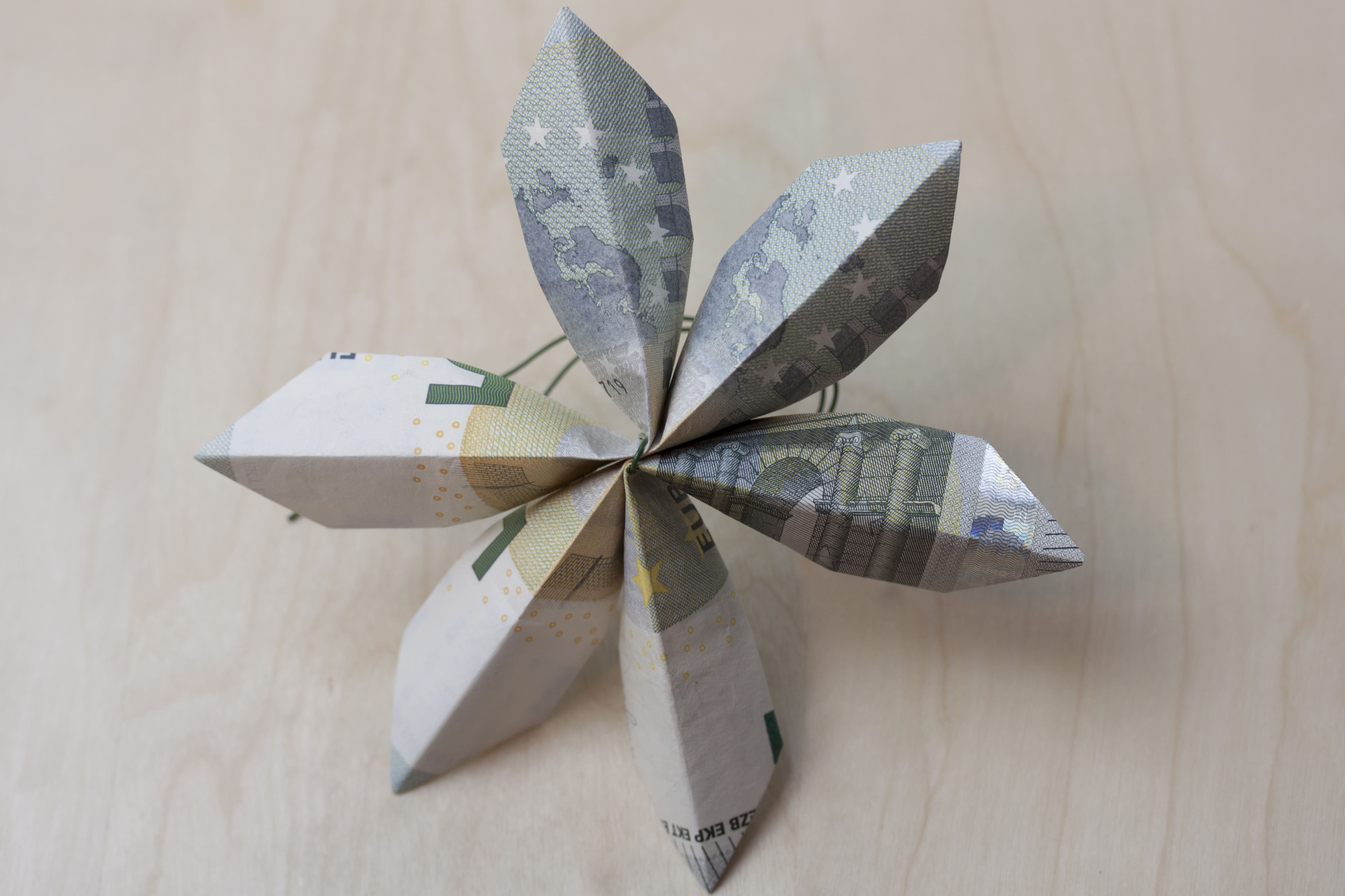 Blüten falten geld Geldgeschenke verpacken: