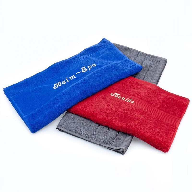 Das persönliche Handtuch (grau, blau, rot)