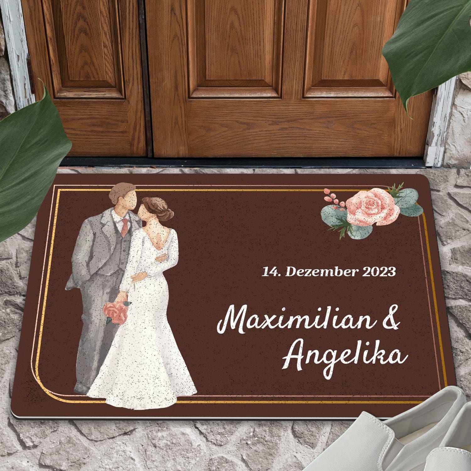 Fußmatte zur Hochzeit mit Personalisierung