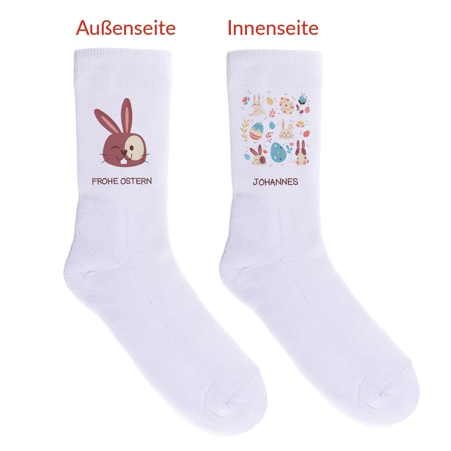 Personalisierbare Socken - Ostern
