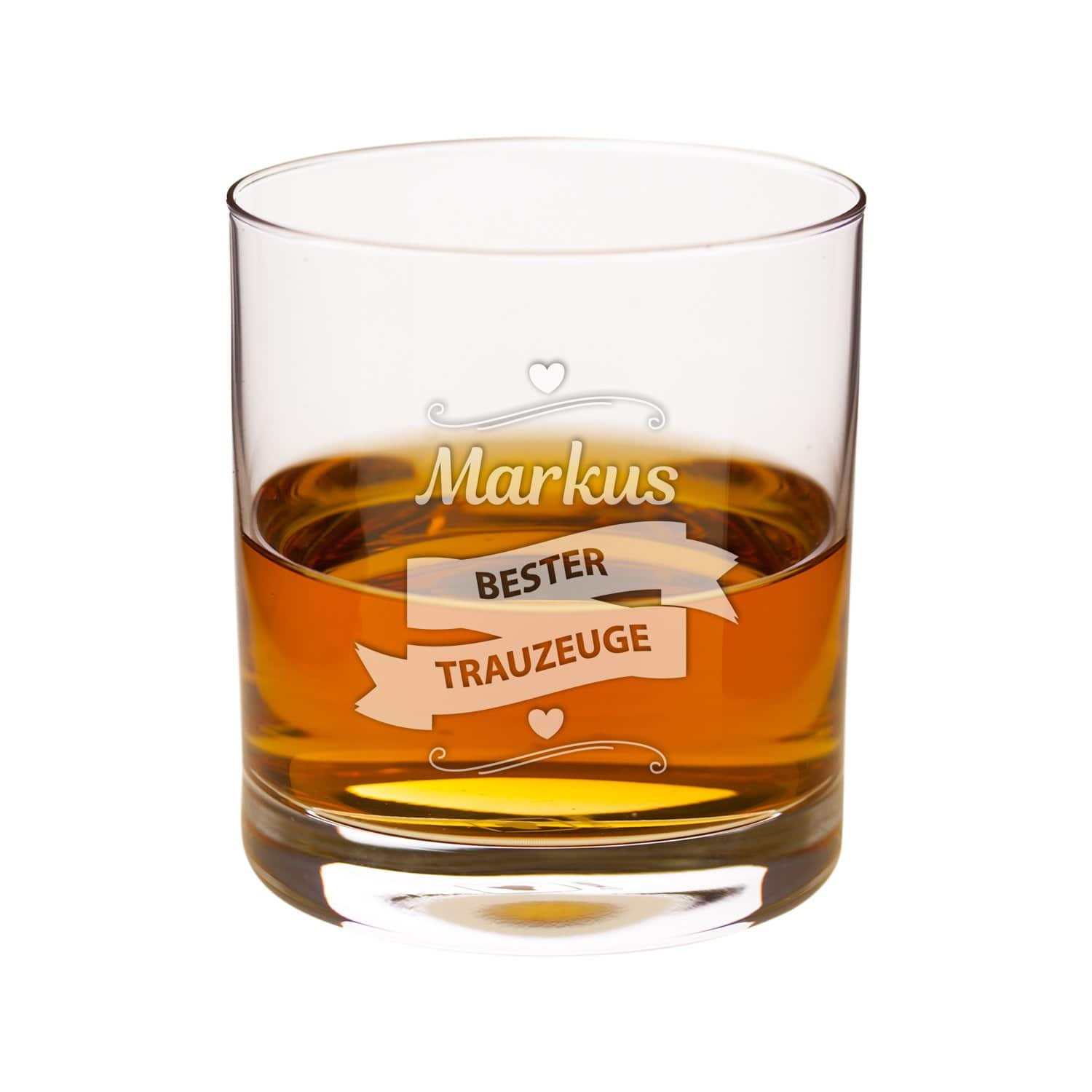 Whiskyglas - Bester Trauzeuge mit Personalisierung