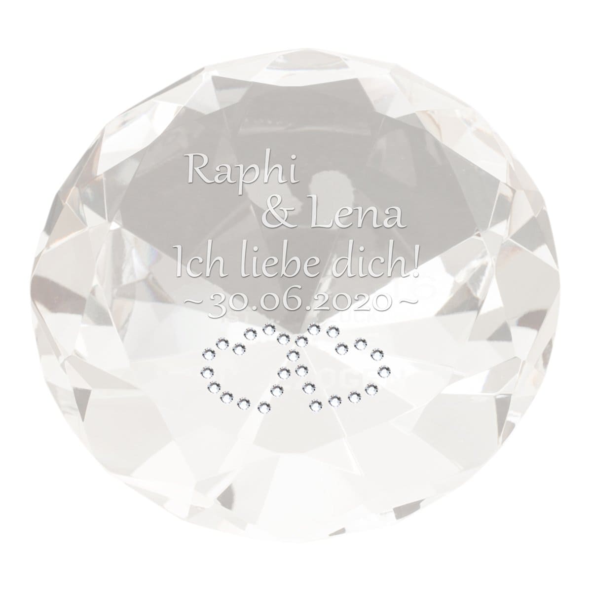 Diamant zur Hochzeit - mit Personalisierung
