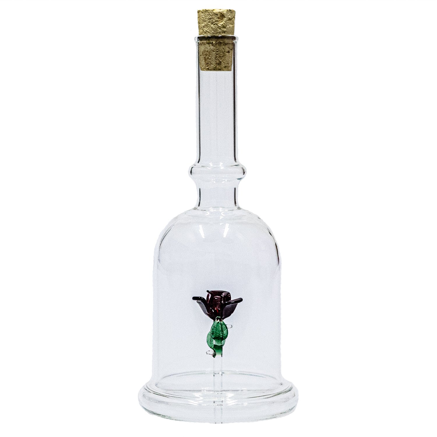 Edelglasflasche - Rose