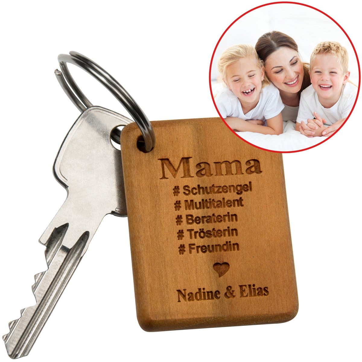 Schlüsselanhänger - Beste Mama mit Gravur