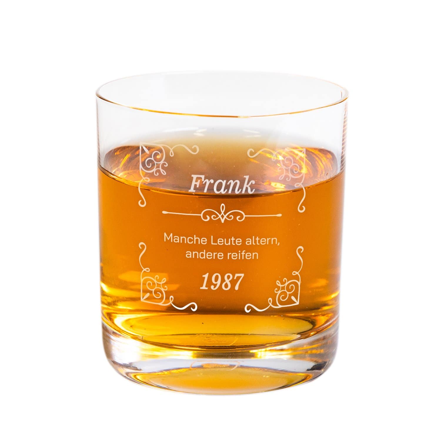Whiskyglas - Ornament mit Personalisierung