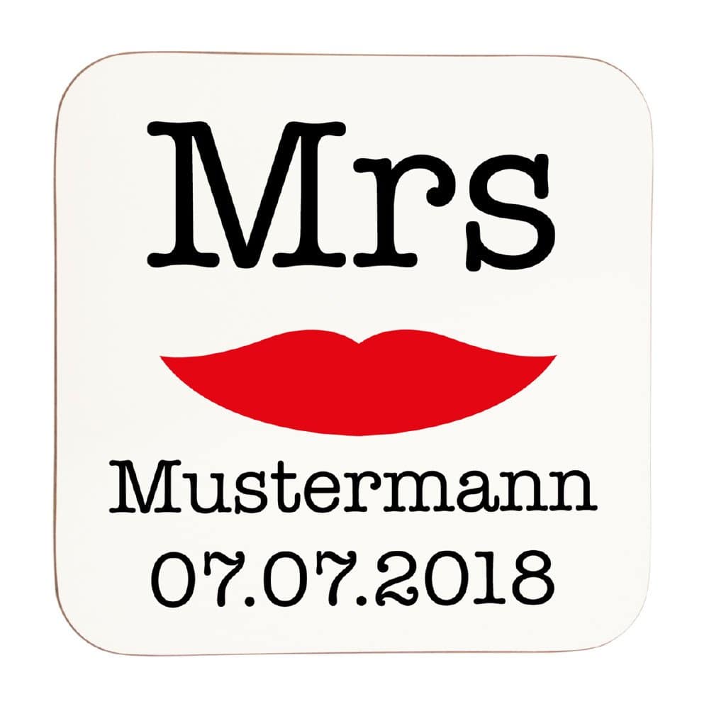 Untersetzer - Mr & Mrs mit Personalisierung