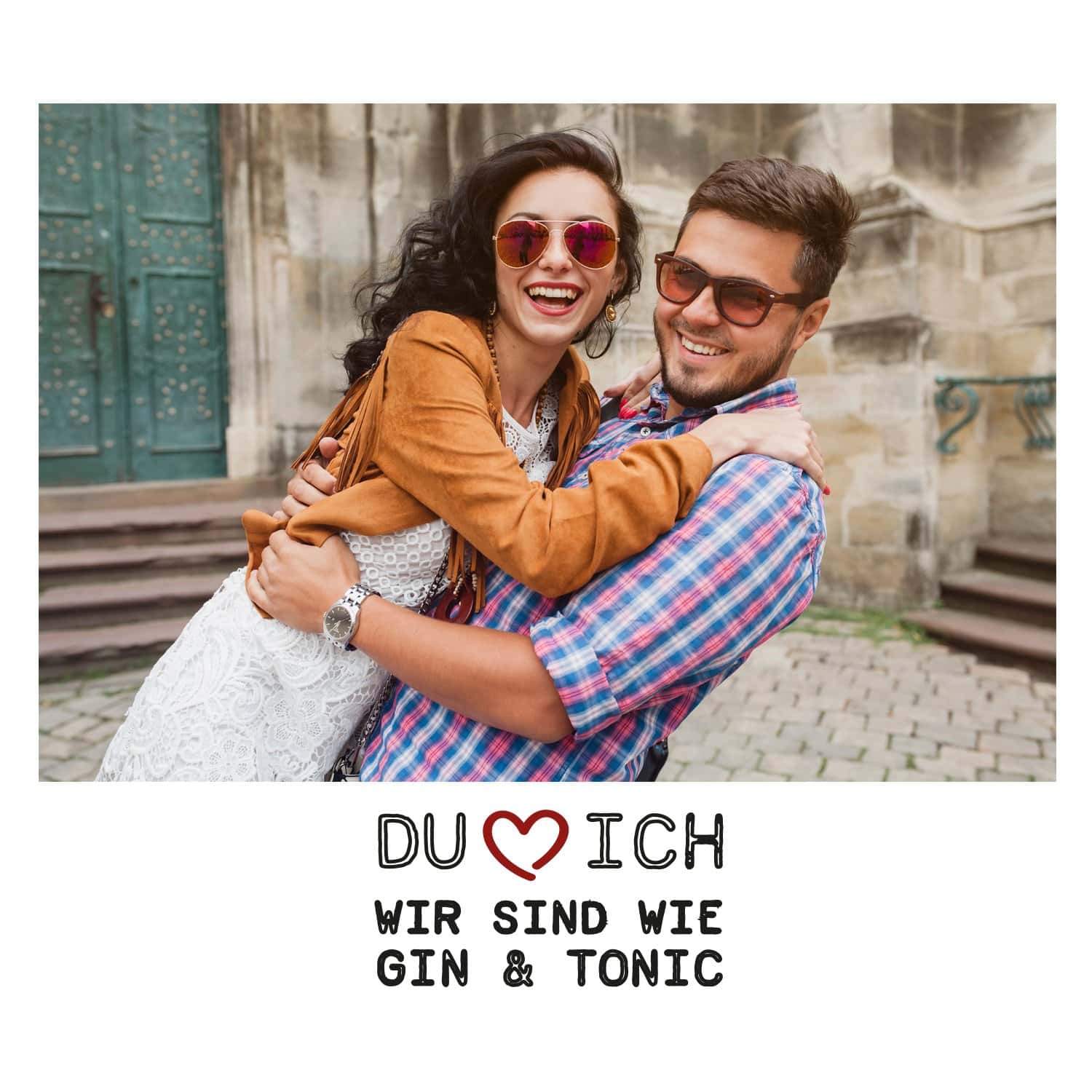 Gin mit Fotoetikett und Personalisierung "Liebe"