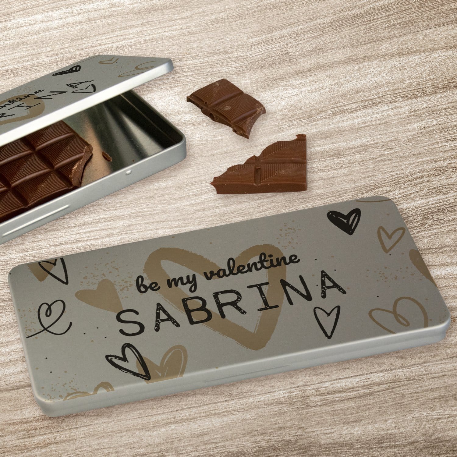 Schokoladenbox zum Valentinstag - mit Personalisierung