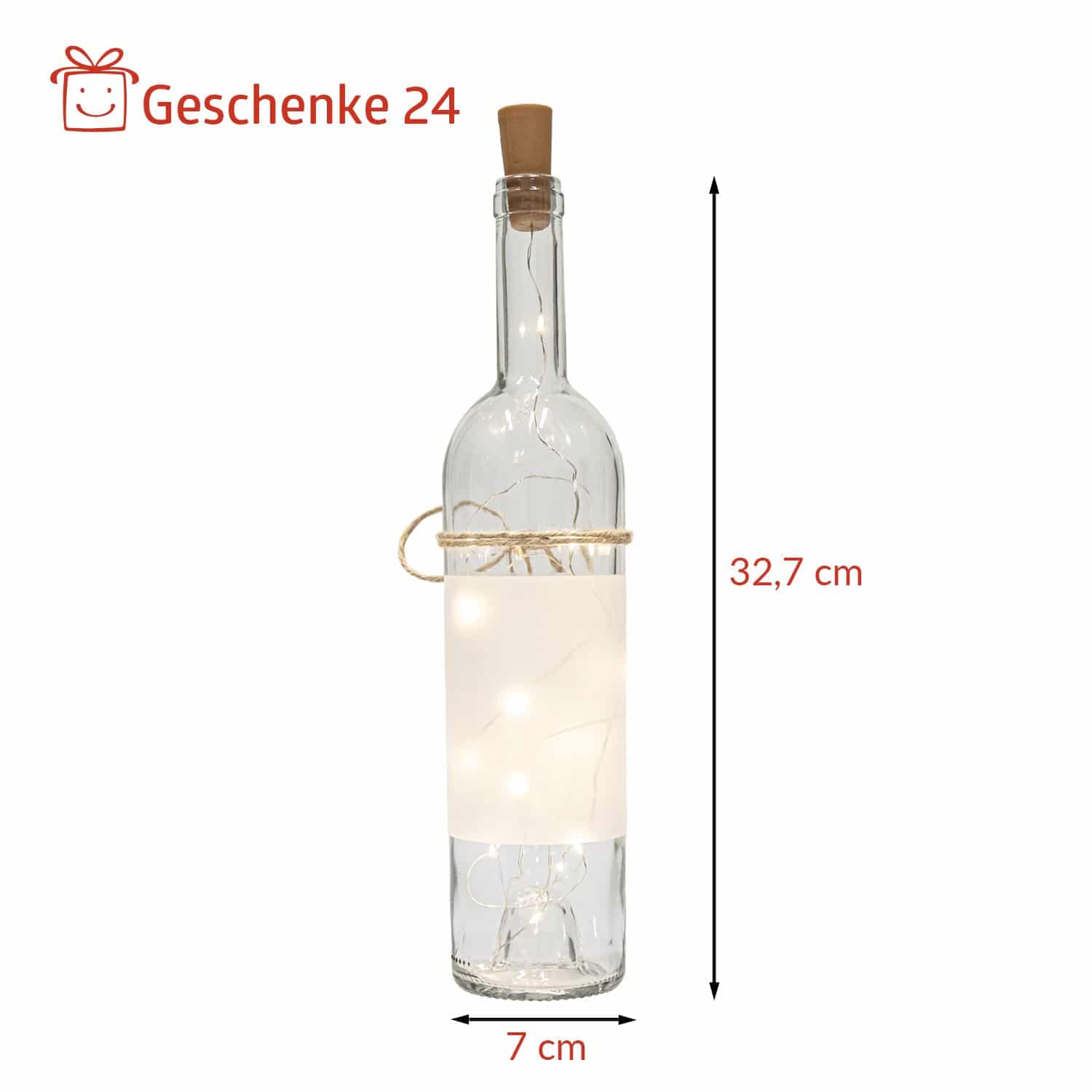 LED Flasche - Rubinhochzeit