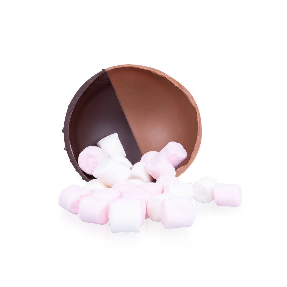 Schokoladenkugel mit Marshmallows